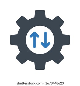management vector glyph color icon 
