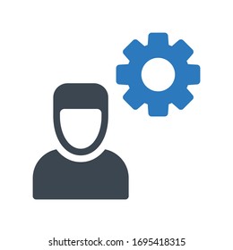 management vector glyph color  icon 