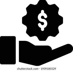 management vector glyph flat icon