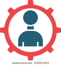 Management Vector Glyph Two Color Icon For Personal And Commercial Use.
