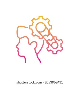 Management vector gradient icon style illustration. EPS 10 file