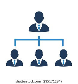 Vector de administración, grupo de personas, icono de organización