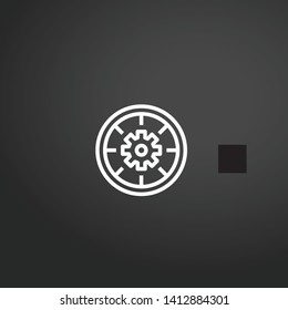 Management vector icon. Management concept stroke symbol design. Thin graphic elements vector illustration, outline pattern for your web site design, logo, UI. EPS 10.