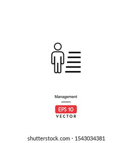 Management vector icon, illustration of business planning, isolated on white background. EPS10 - Vector