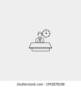 Signo de ilustración de icono del vector de administración
