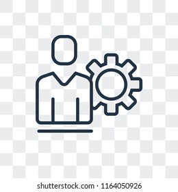 Management vector icon isolated on transparent background, Management logo concept