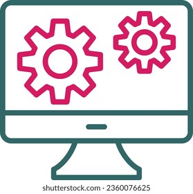 Management Vector Icon Line Two Color