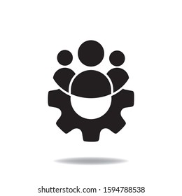 Management vector icon, web design element