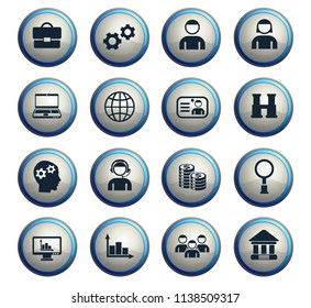 management vector icons for web and user interface design
