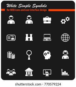 management vector icons for web and user interface design