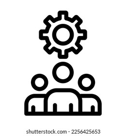 Diseño de iconos de la línea del vector de administración