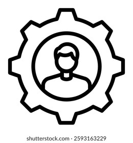 Management Vector Line Icon Design