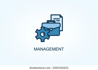 Illustration für Verwaltungsvektor oder Logo-Symbol