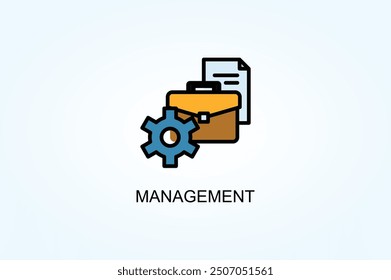 Ilustración De Vector De Gestión O Símbolo De Logotipo