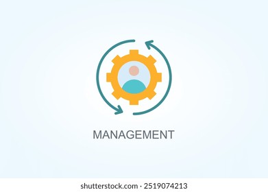 Ilustración De Vector De Gestión O Símbolo De Logotipo