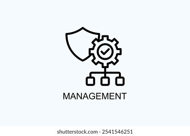 Ilustración De Vector De Gestión O Símbolo De Logotipo