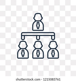Management vector outline icon isolated on transparent background, high quality linear Management transparency concept can be used web and mobile