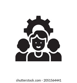 Management vector solid icon style illustration. EPS 10 file