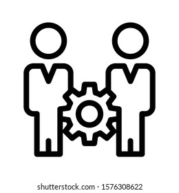 management vector thin line icon 
