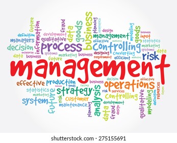 Management Word Cloud, Business Concept