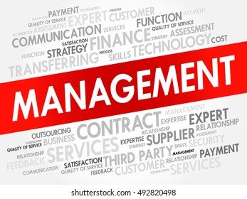 MANAGEMENT word cloud collage, business concept background