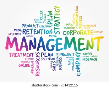 MANAGEMENT word cloud collage, business concept background