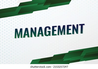 Management word concept vector illustration with green lines modern futuristic 3d style for landing page template ui web mobile app poster banner flyer background gift card coupon label wallpaper