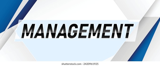 Management word concept vector illustration with lines modern futuristic 3d text style for poster banner landing page template web mobile app office flyer card coupon label wallpaper