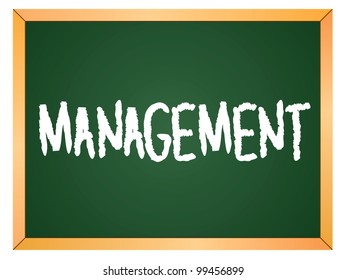 "management" word written on chalkboard