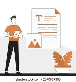 Management Work And Text Arangement Illustration