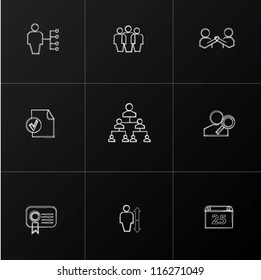 Management,Business,Human resource,icon set,Vector