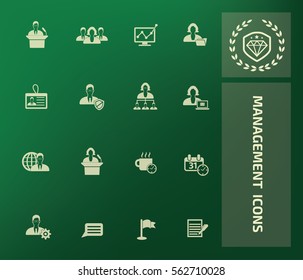 Management,businessman icon set,clean vector