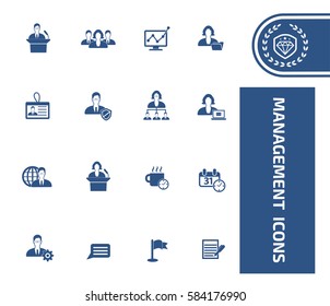 Management,businessman icon set,clean vector
