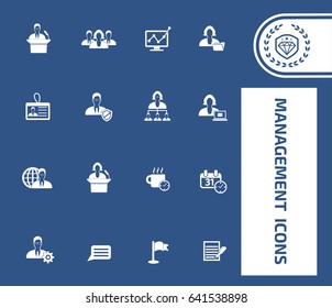 Management,businessman icon set,clean vector