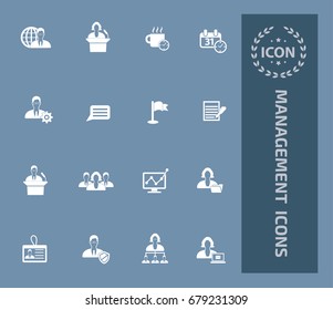 Management,businessman icon set,vector