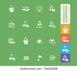 Management,businessman icon set,vector