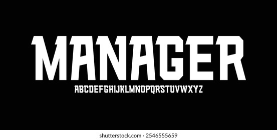 Manager, Abstract technology science alphabet lowercase font. digital space typography vector illustration design