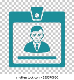 Manager Badge vector icon. Illustration style is flat iconic soft blue symbol on a chess transparent background.