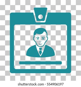 Manager Badge vector pictogram. Illustration style is flat iconic soft blue symbol on a chess transparent background.
