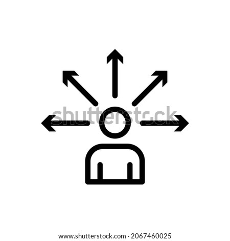 The manager briefing. Team works online. Covid-19 Pandemic Crisis. Stay at home. Flat line vector icon for mobile application, button and website design. Illustration isolated on white background.