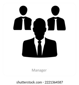 Manager and business icon concept