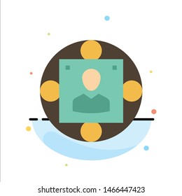 Manager, Business, Manager, Modern, Production Abstract Flat Color Icon Template. Vector Icon Template background