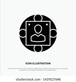 Manager, Business, Manager, Modern, Production solid Glyph Icon vector