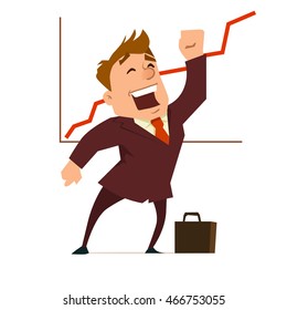 Manager Businessman Analyzes Charts Report Work Stock Vector (Royalty ...