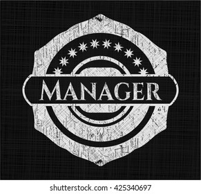 Manager chalkboard emblem