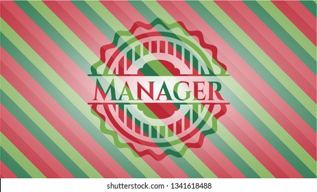 Manager christmas badge background.