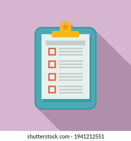 Manager clipboard icon. Flat illustration of Manager clipboard vector icon for web design