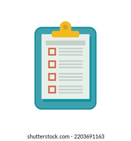 Manager clipboard icon. Flat illustration of Manager clipboard vector icon isolated on white background