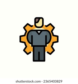 manager color icon, isolated icon in light background, perfect for website, blog, logo, graphic design, social media, UI, mobile app