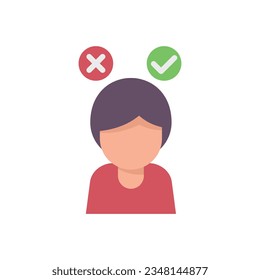 Manager comparison icon flat vector. Scale balance. Business money isolated